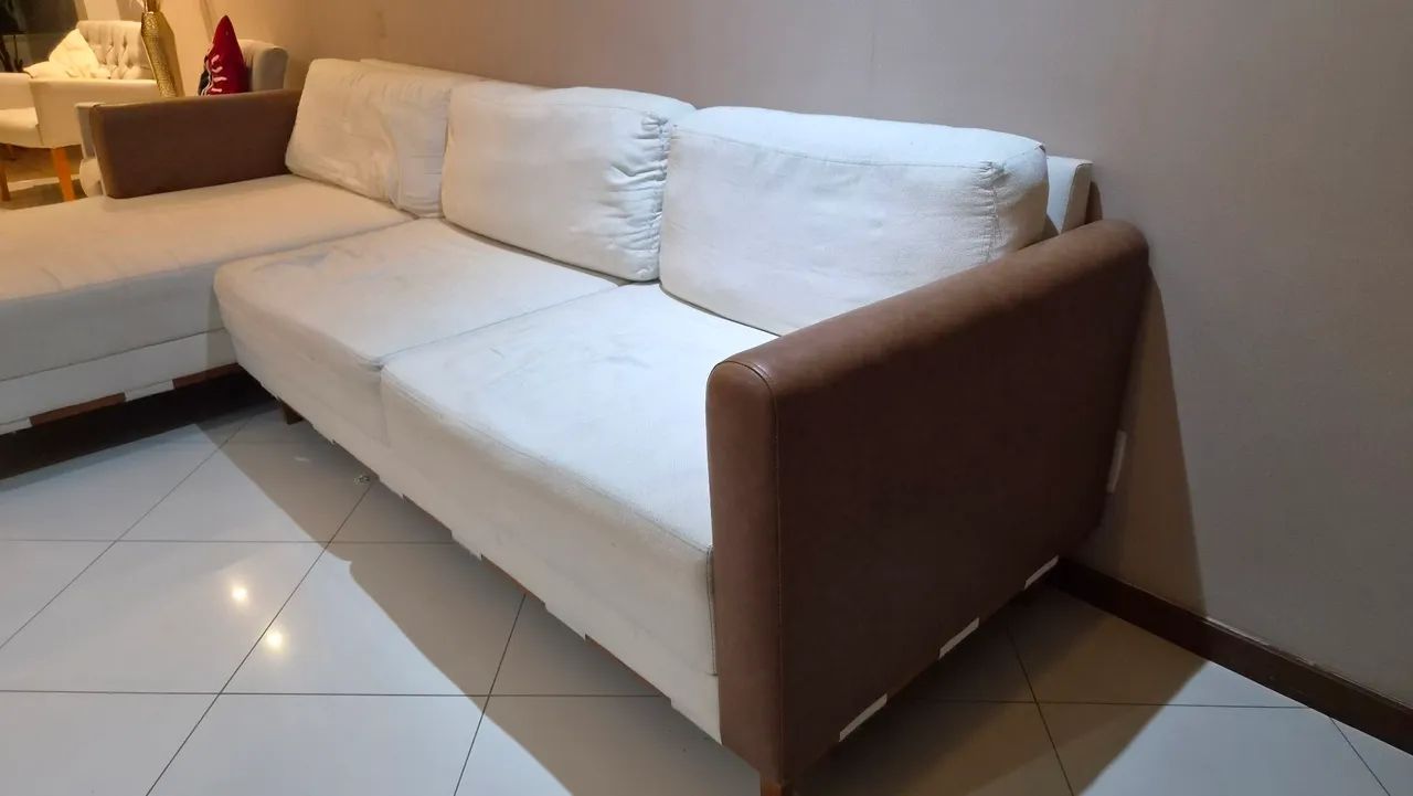 Sofá com Chaise - BAIXOU!!!  - Foto 4