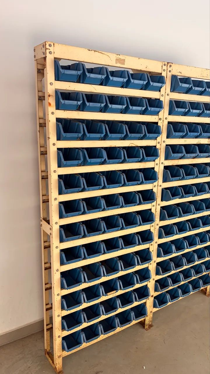 Kit Estante Organizadora Com 120 Gavetas Azul - Foto 4