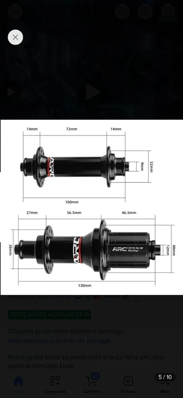 Cubo de Bicicleta ARC RT003/RT010