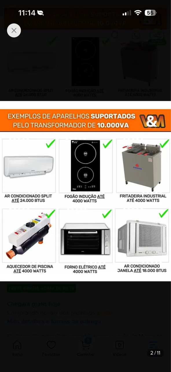 Auto transformador 127v p/ 220v - Foto 4