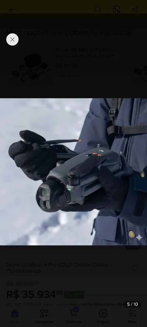 Drone DJI MAVIC 4 fly combo pró  - Foto 3