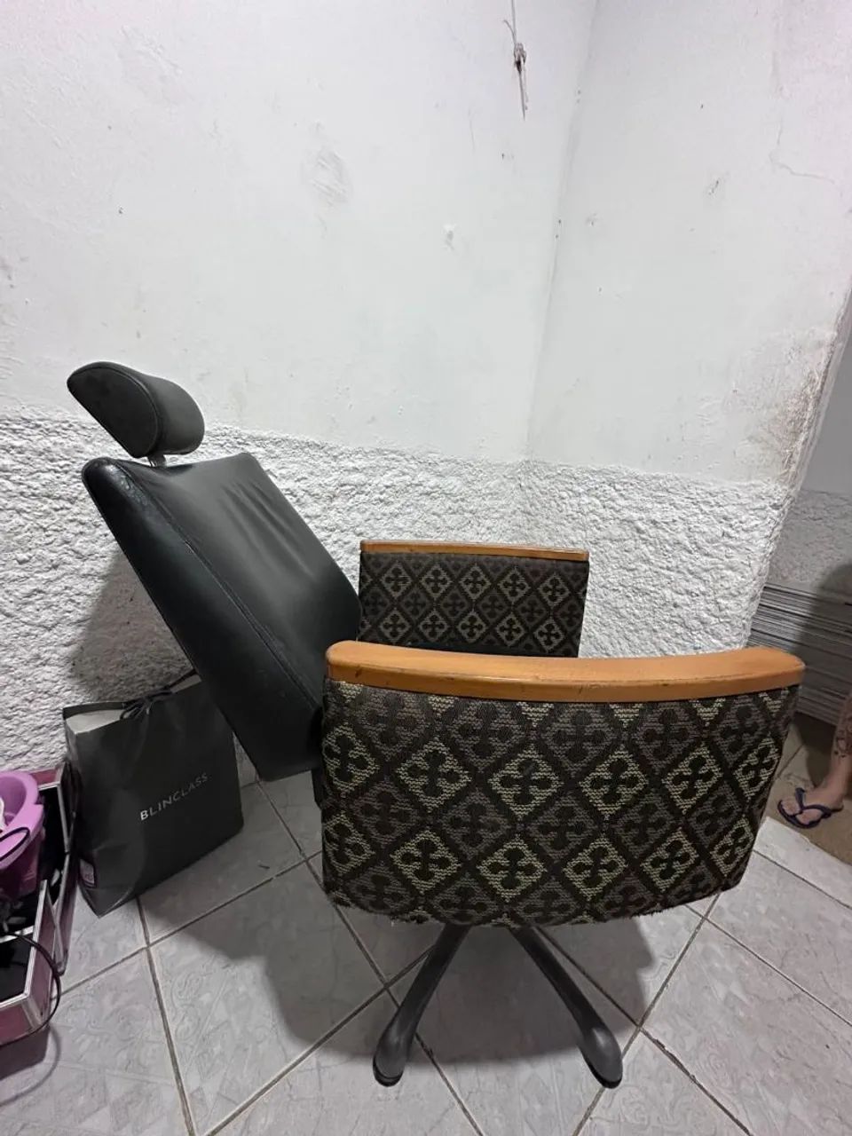 Cadeira de barbeiro reclinável 