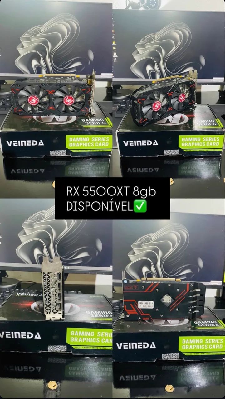 Placa de vídeo RX5500 XT 8gb 128bits