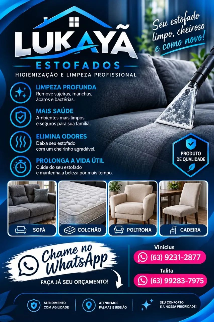 ? LIMPEZA E HIGIENIZAÇÃO DE ESTOFADOS