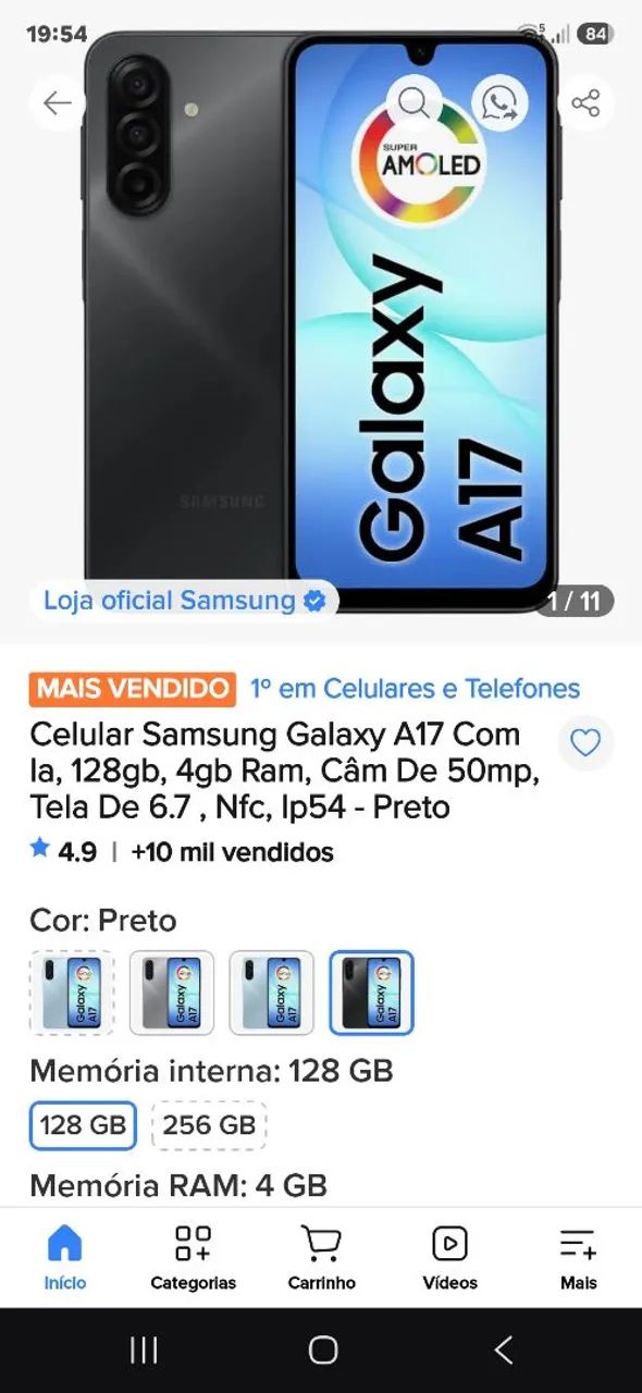Samsung galaxy A17 128GB 4GB ram 4G