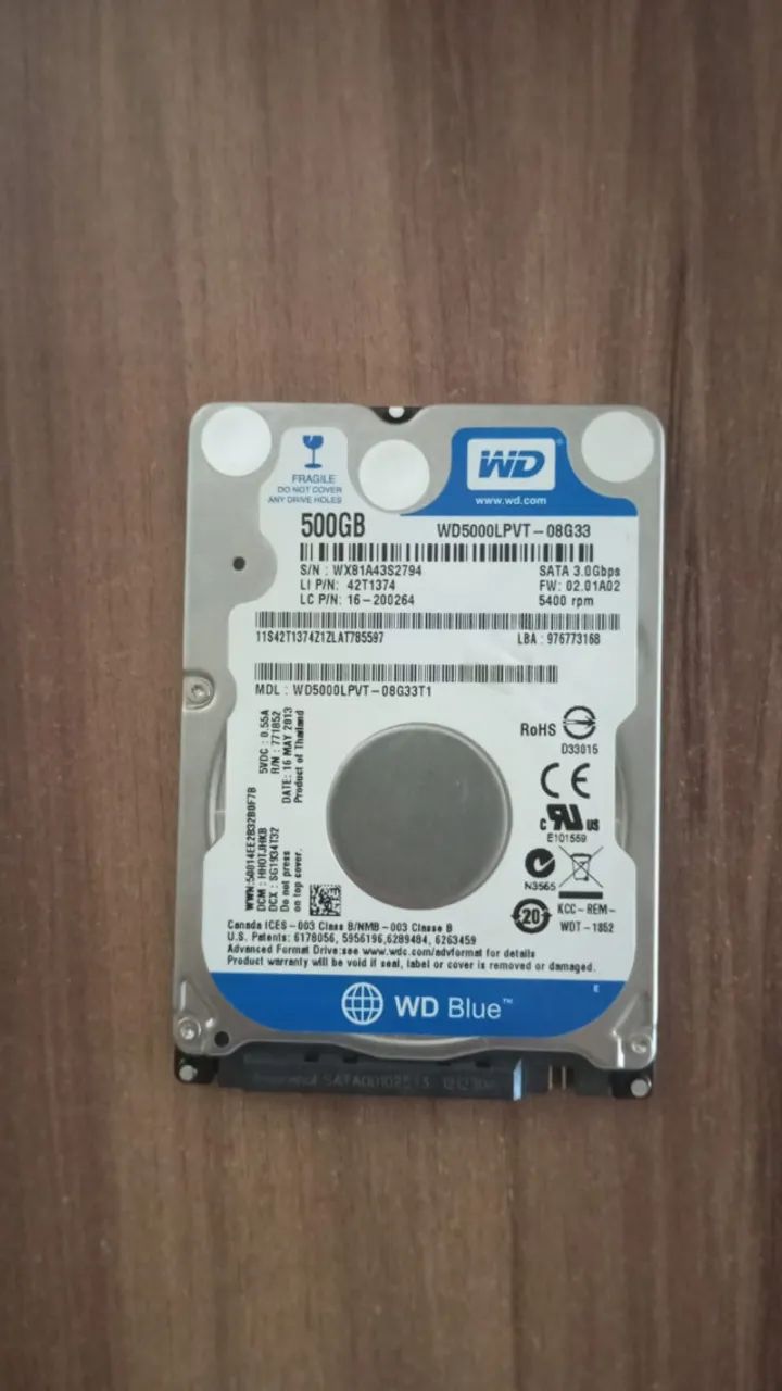 2 hds 500gb 2,5 polegadas - Foto 2