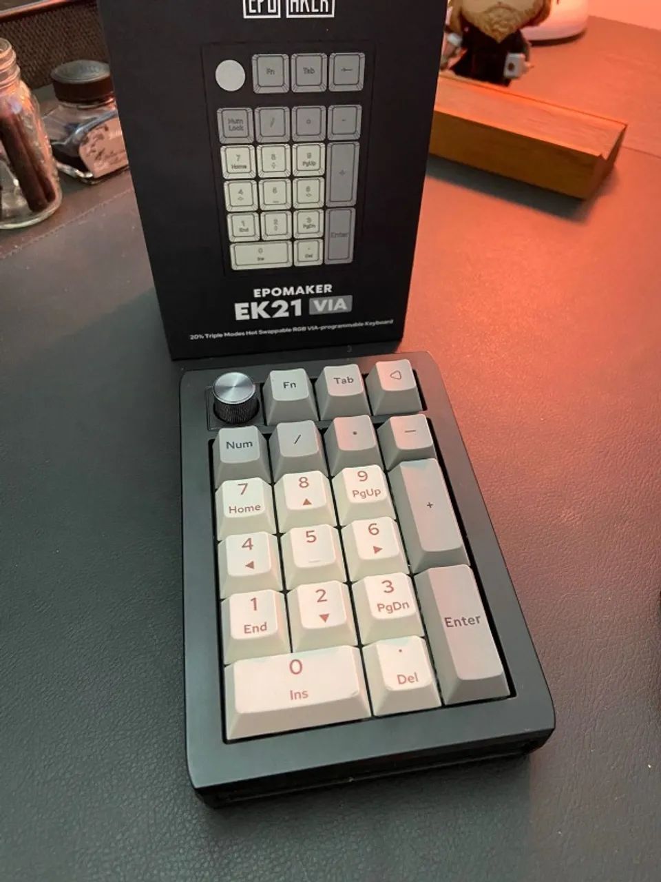 Teclado mecânico numérico EPOMAKER EK21 Triplo Modo e Knob de Alumínio - Foto 2