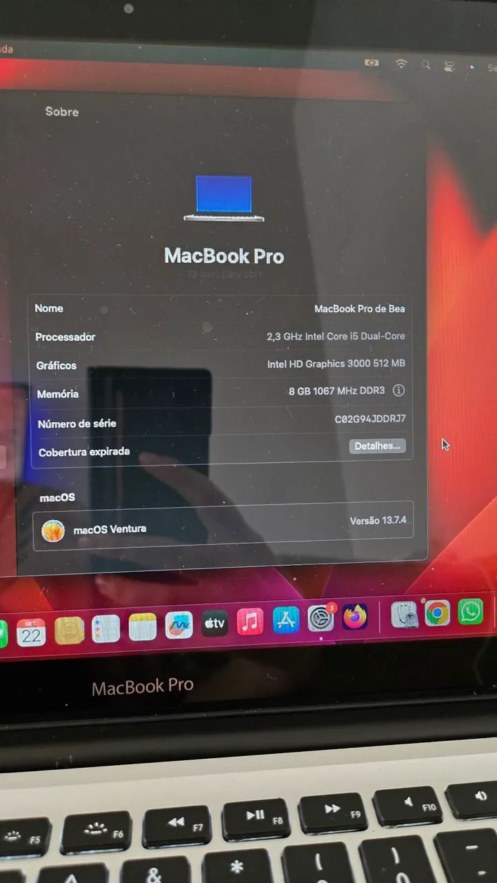 MacBook Pro vendo ou troco (13-inch, Early 2011) - Notebooks