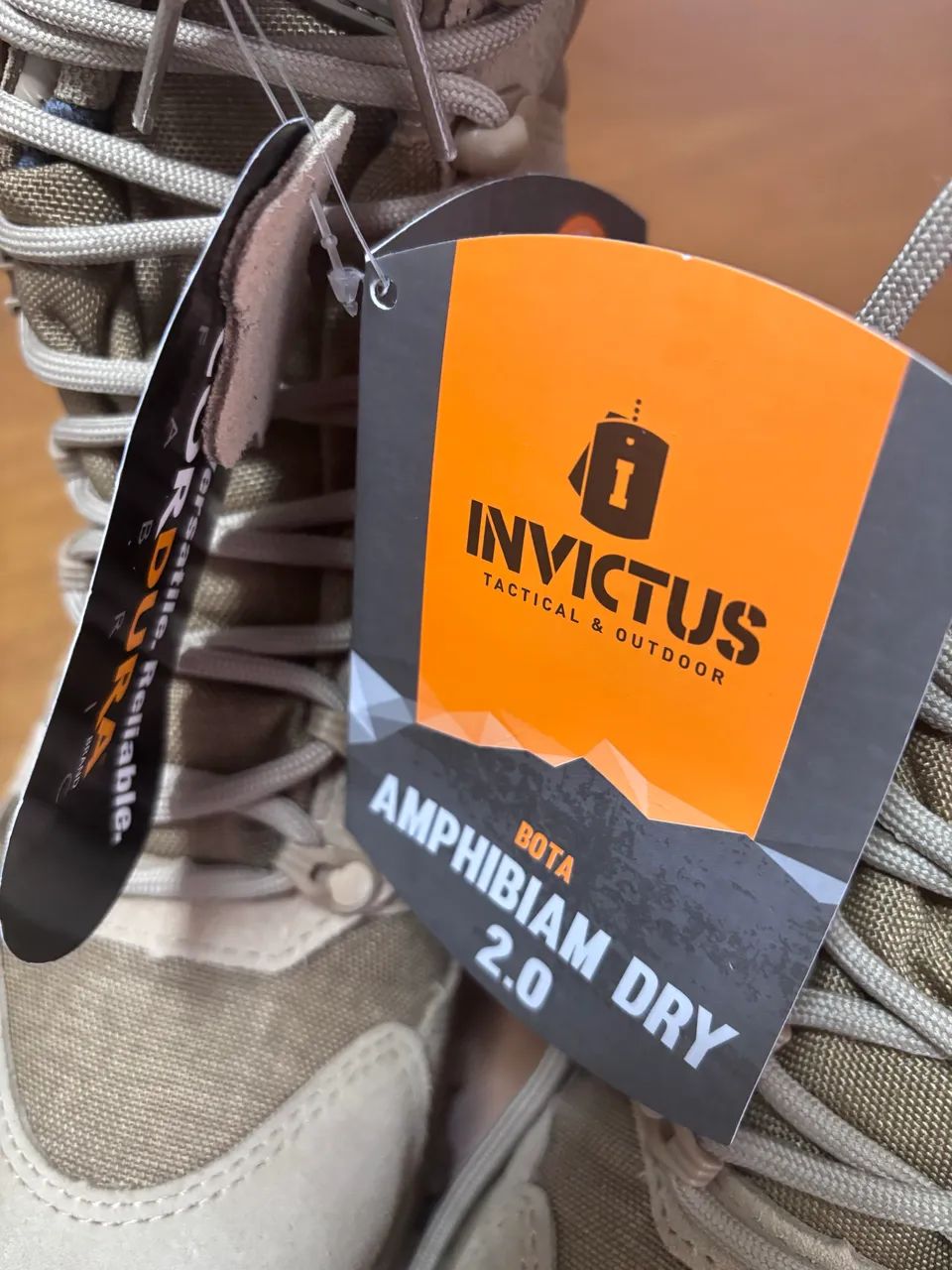 Bota tática Invictus amphibiam dry 8? 2.0 bege - Foto 4