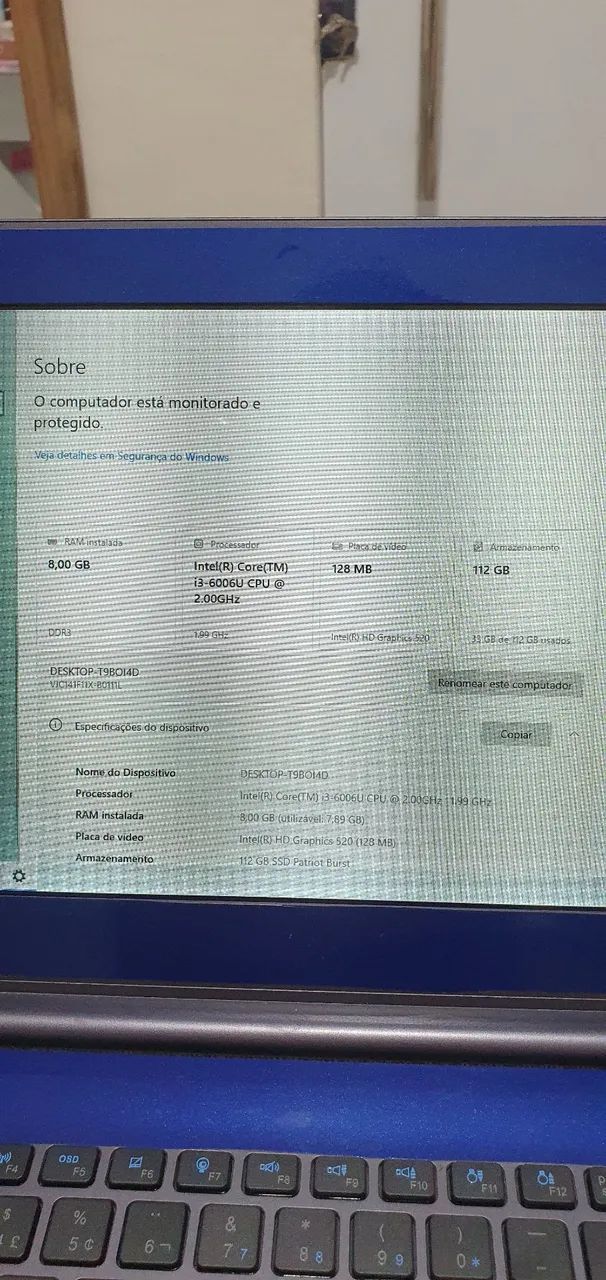 Notebook vaio i3 8g 128GB - Foto 3