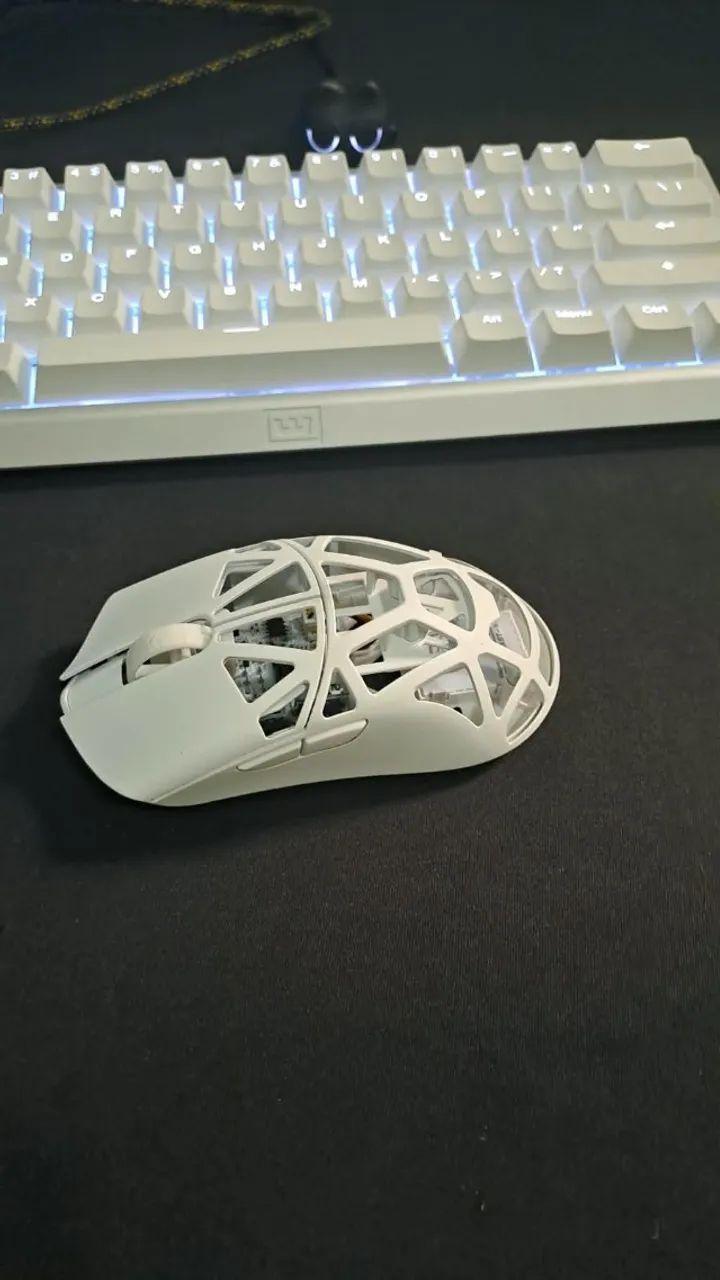 Wooting 60HE V2 Alumínio Branco+Wlmouse Mini Pro  - Foto 2