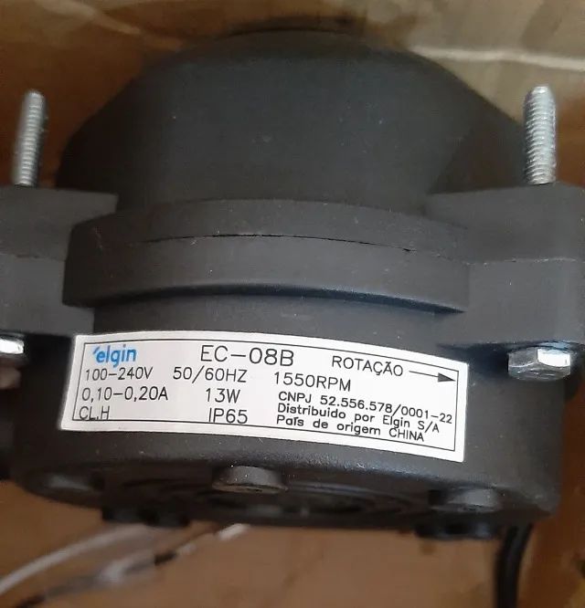 MICRO MOTOR VENTILADOR ELGIN EC-08B 1-40 BIVOLT COM HÉLICE E SUPORTE - Foto 3