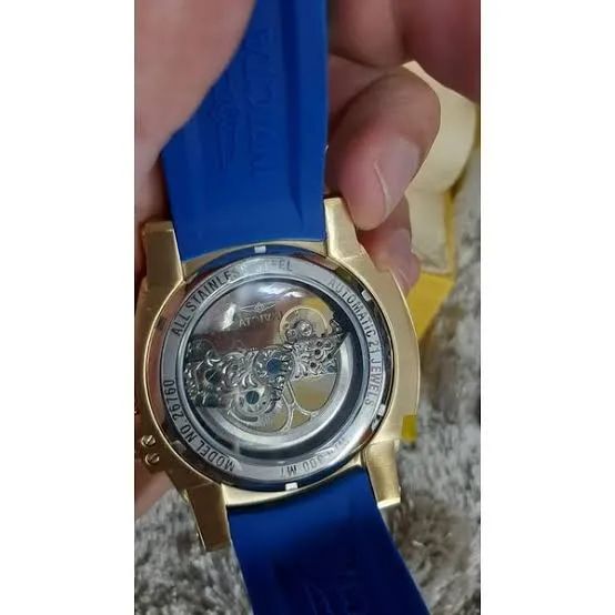 Relógio INVICTA COALITION FORCES Dourado Pulseira Azul _ AUTOMÁTICO  - Foto 5