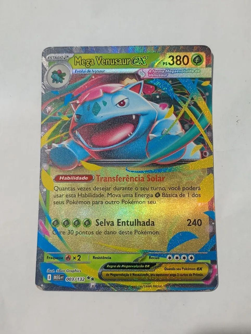 Carta Pokémon mega Venusaur ps380 003/132