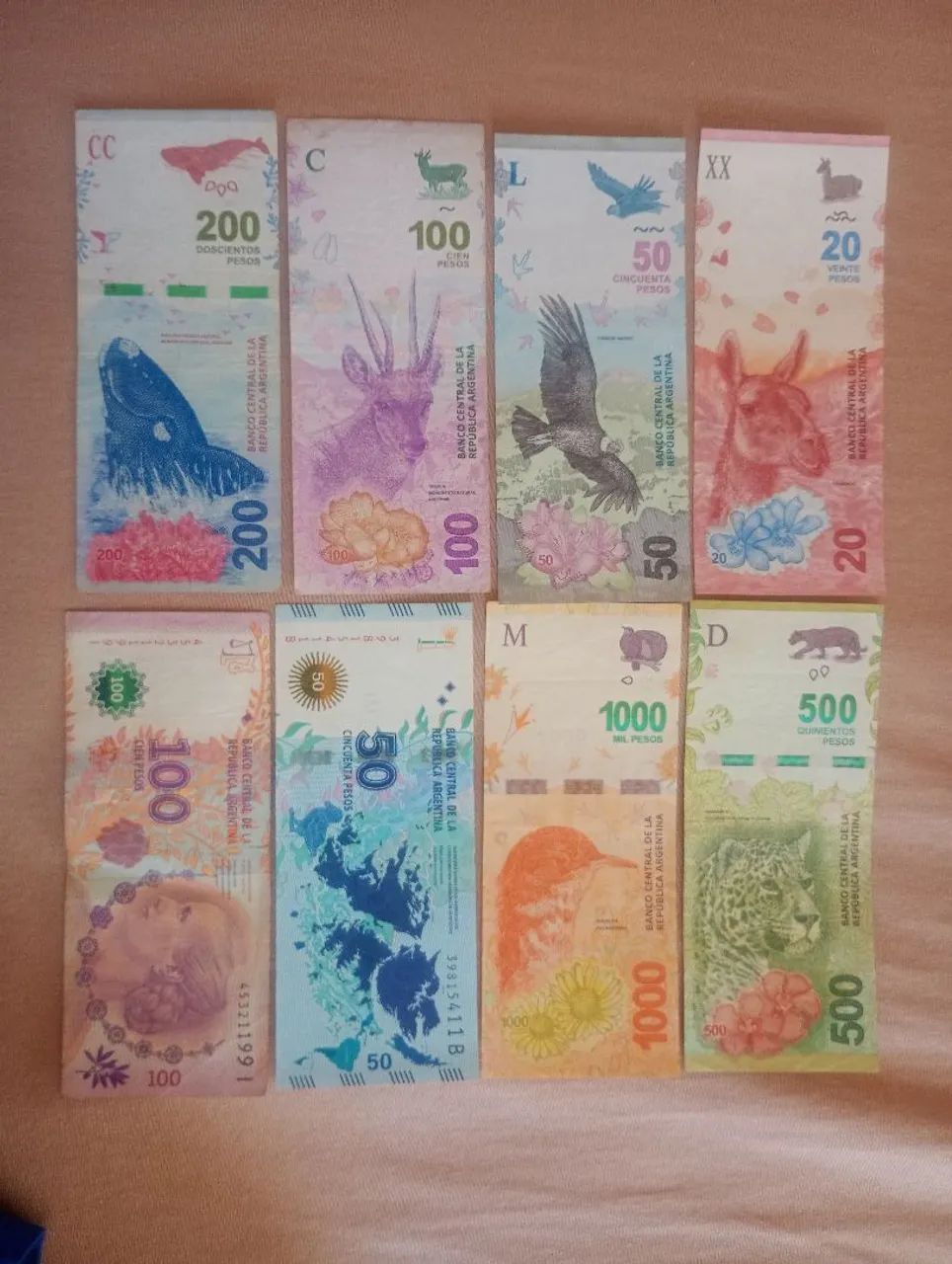 Cédulas da Argentina para colecionar
