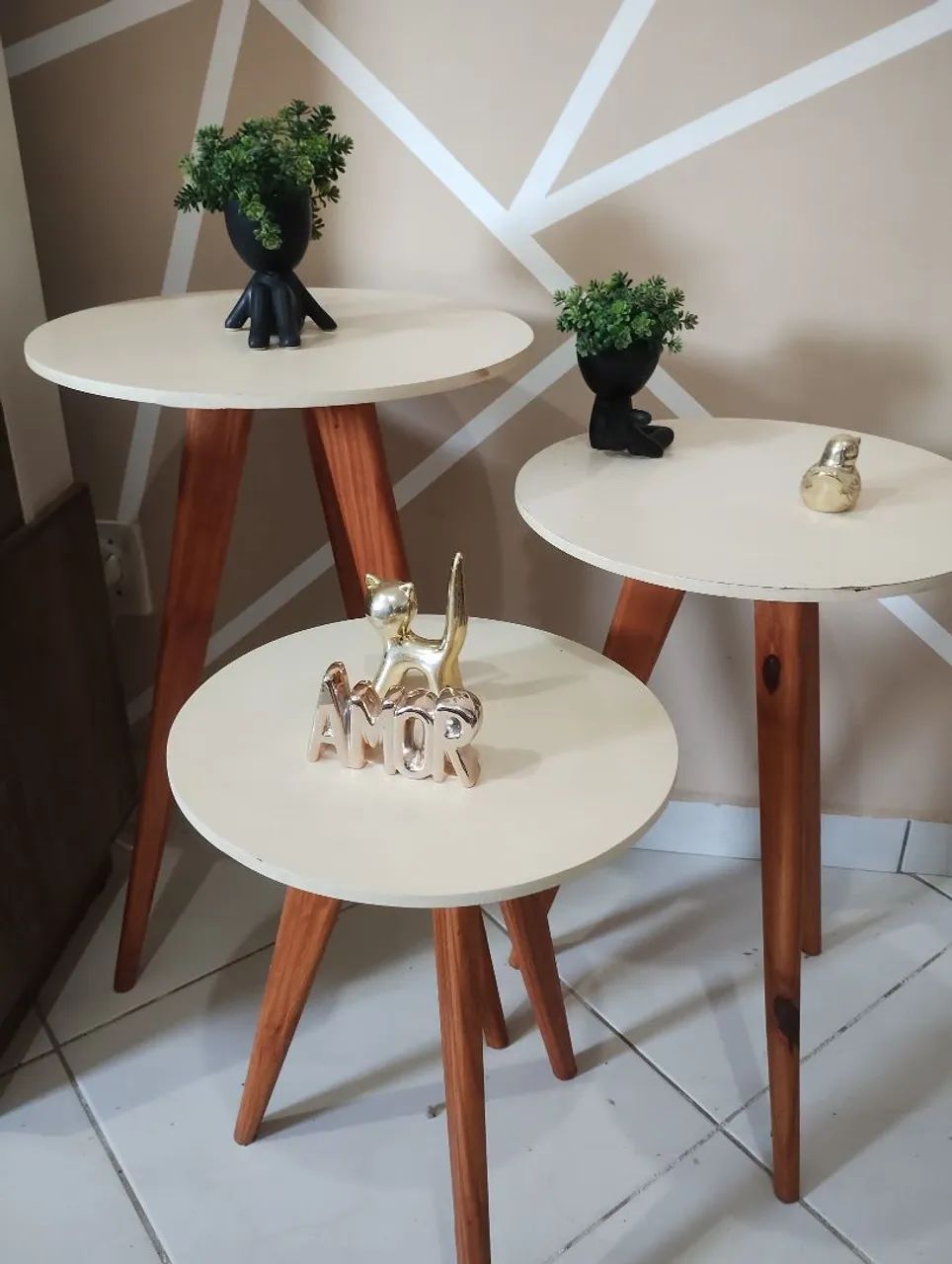 Kit de 3 Banquetas decorativas  - Foto 3