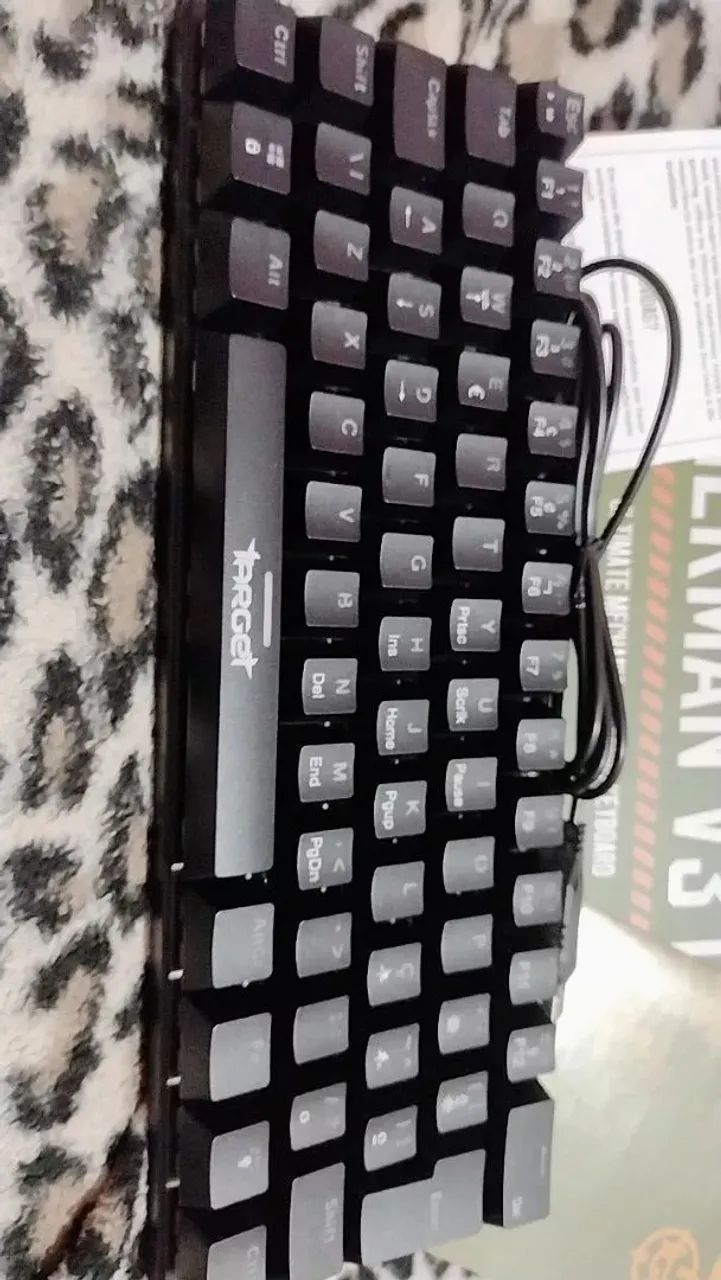 teclado mecanico preto switch brown - Foto 2