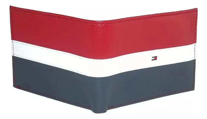 Carteira Tommy Hilfiger Leather Americana Stripe Bifold - Foto 4