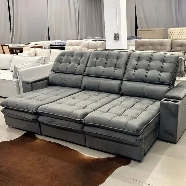 ESTOFADO LAUS (2.50 MTS 2 módulos) MOLAS BONEL - Entrega DF e Entorno - Foto 2