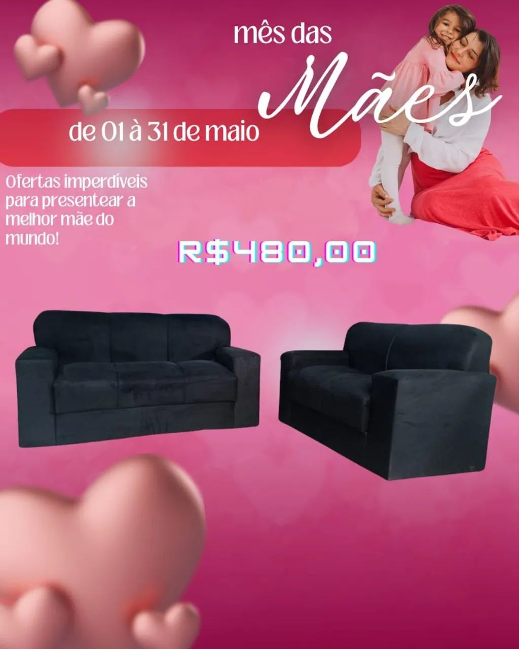 Conjunto Xaropinho sofá 2 e 3 lugares suede  / várias cores / pague na entrega 