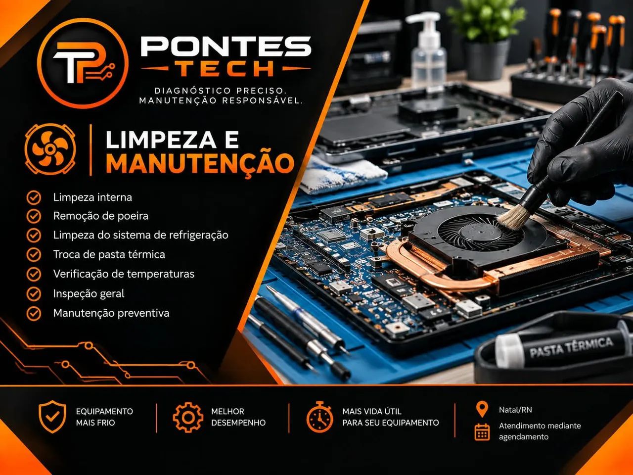 Manutenção de Notebook e Computador | Diagnóstico e Reparo | PontesTech - Foto 5