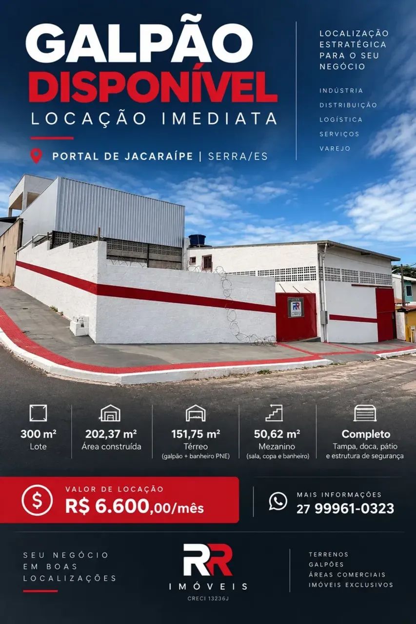 Galpão - 300m2 - Serra