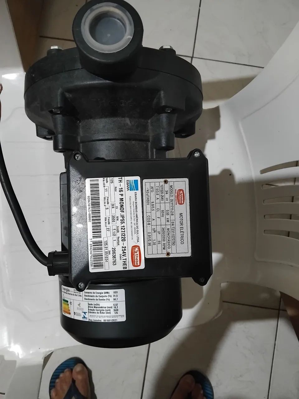 Bomba de água para roça