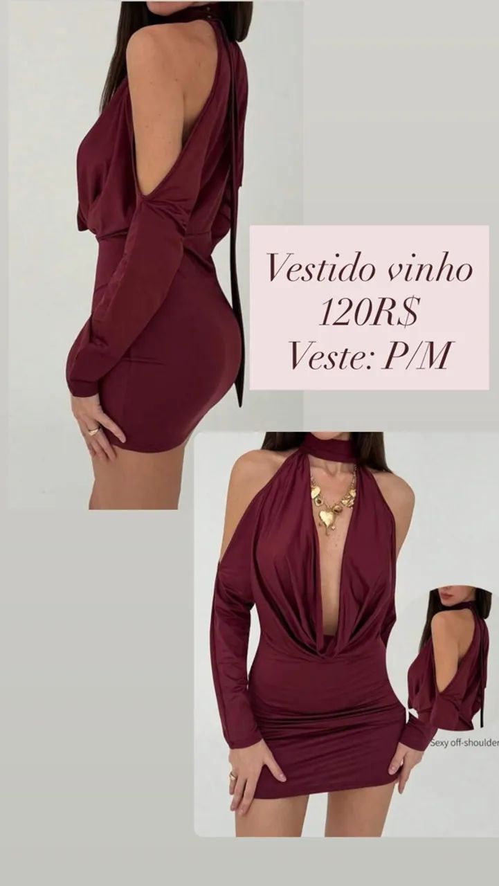 Vestido Vinho