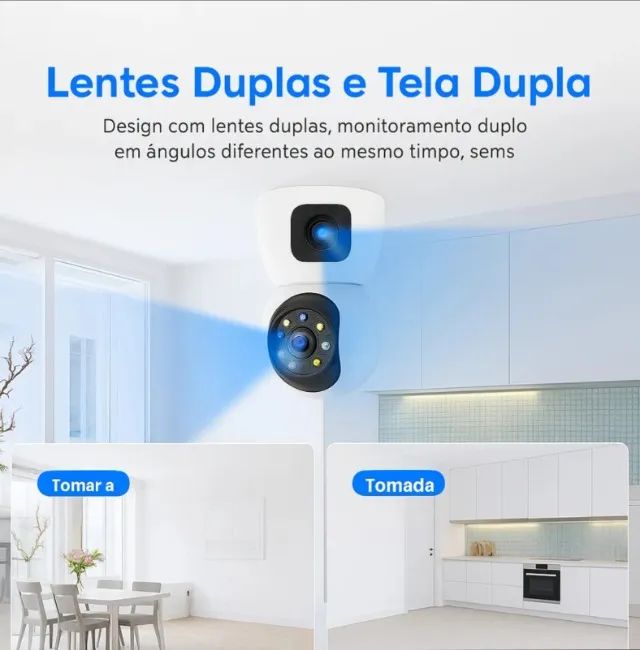 Câmera Wi-fi Interna Lente Dupla  - Foto 2