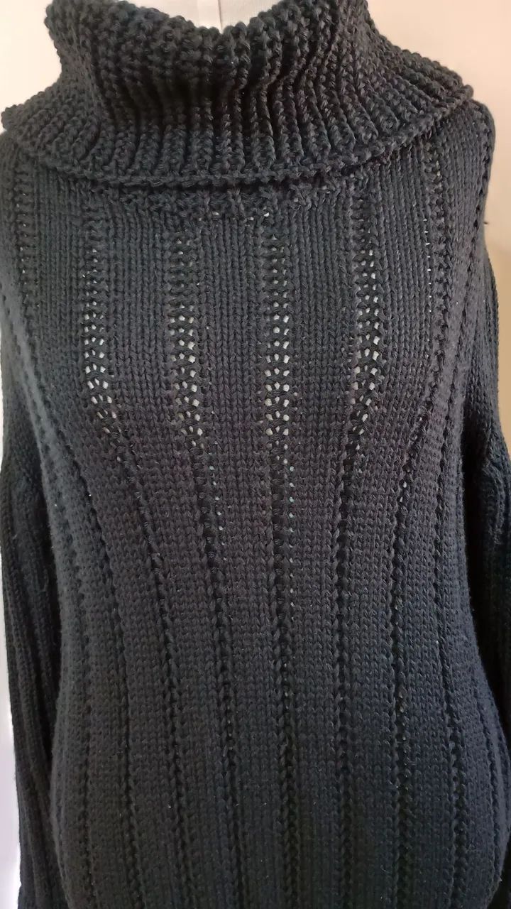 Blusa de lã preta - Foto 4