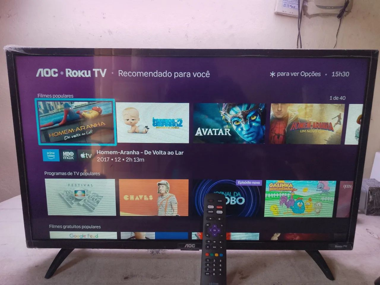 Smart TV AOC Roku de 32 polegadas  - Foto 3