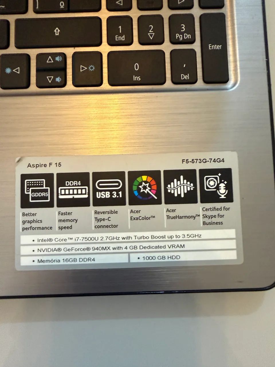 Notebook Acer I7 - Foto 5