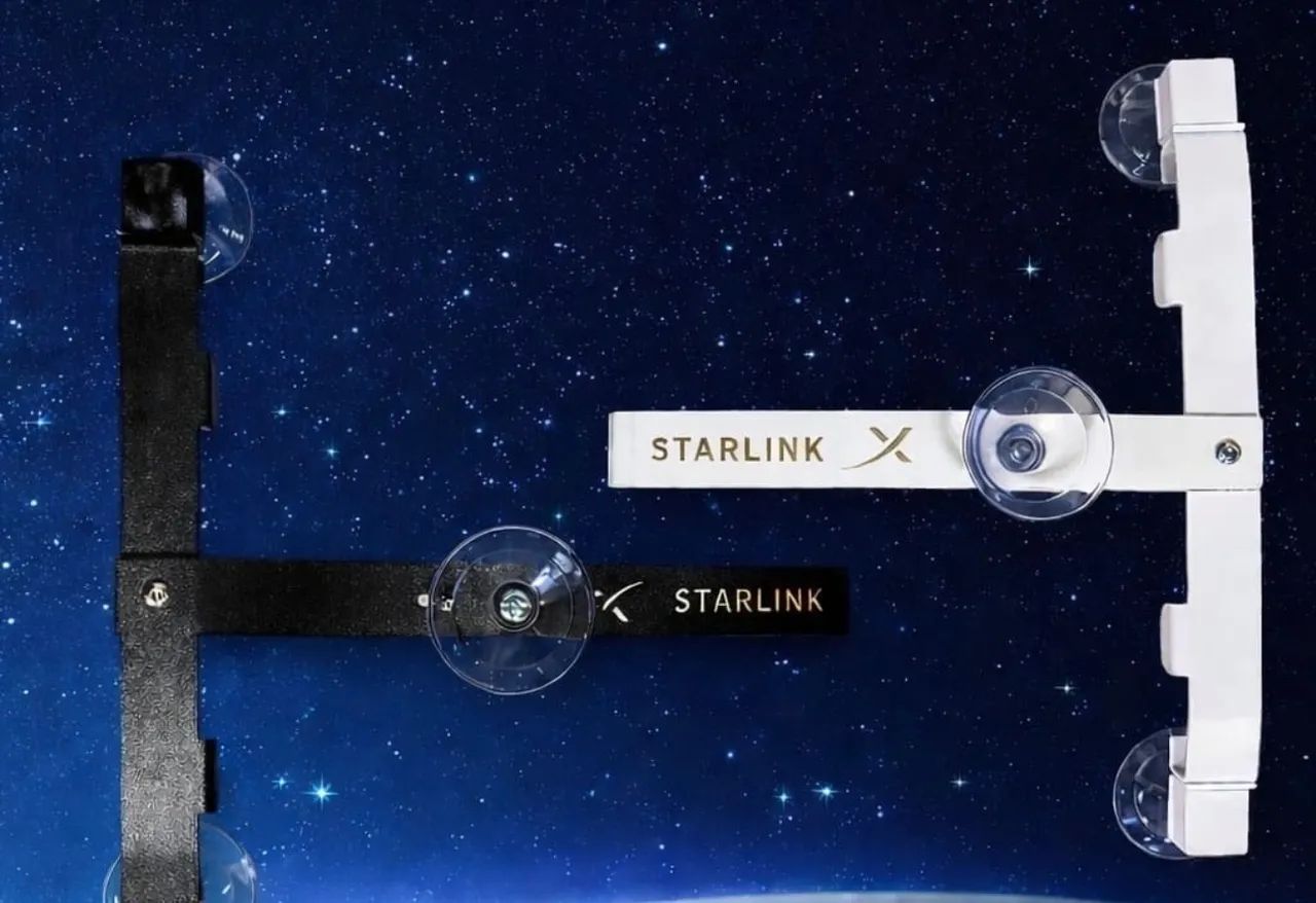 Suporte para starlink mini de ferro com ventosa 