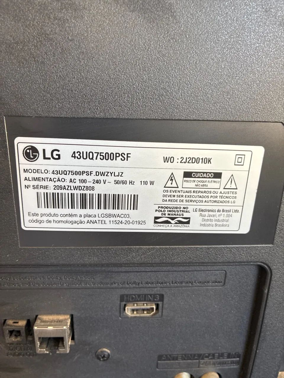 Tv LG Led 43 polegadas - sucata  - Foto 2