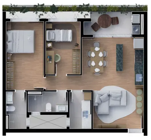 PLANTA 76m²
