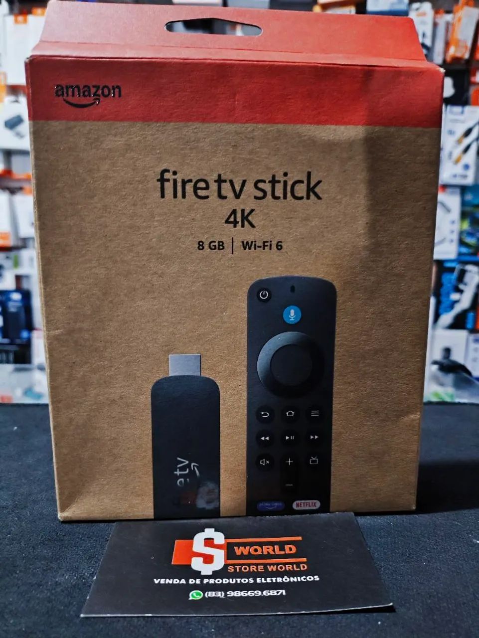 Fire Tv Stick Amazon 4K wi-fi 6 Original - Loja Store World 