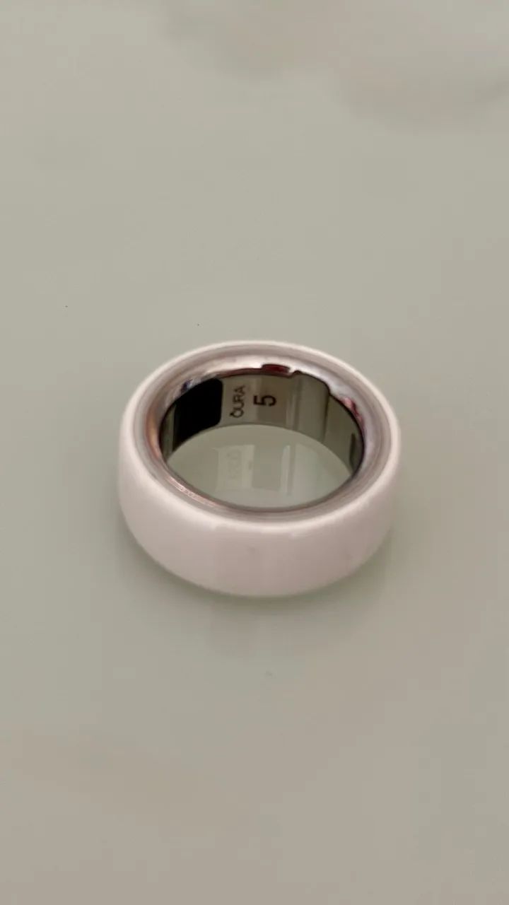 Oura Ring 4 Cerâmica Branca - Tamanho 5 - Foto 2
