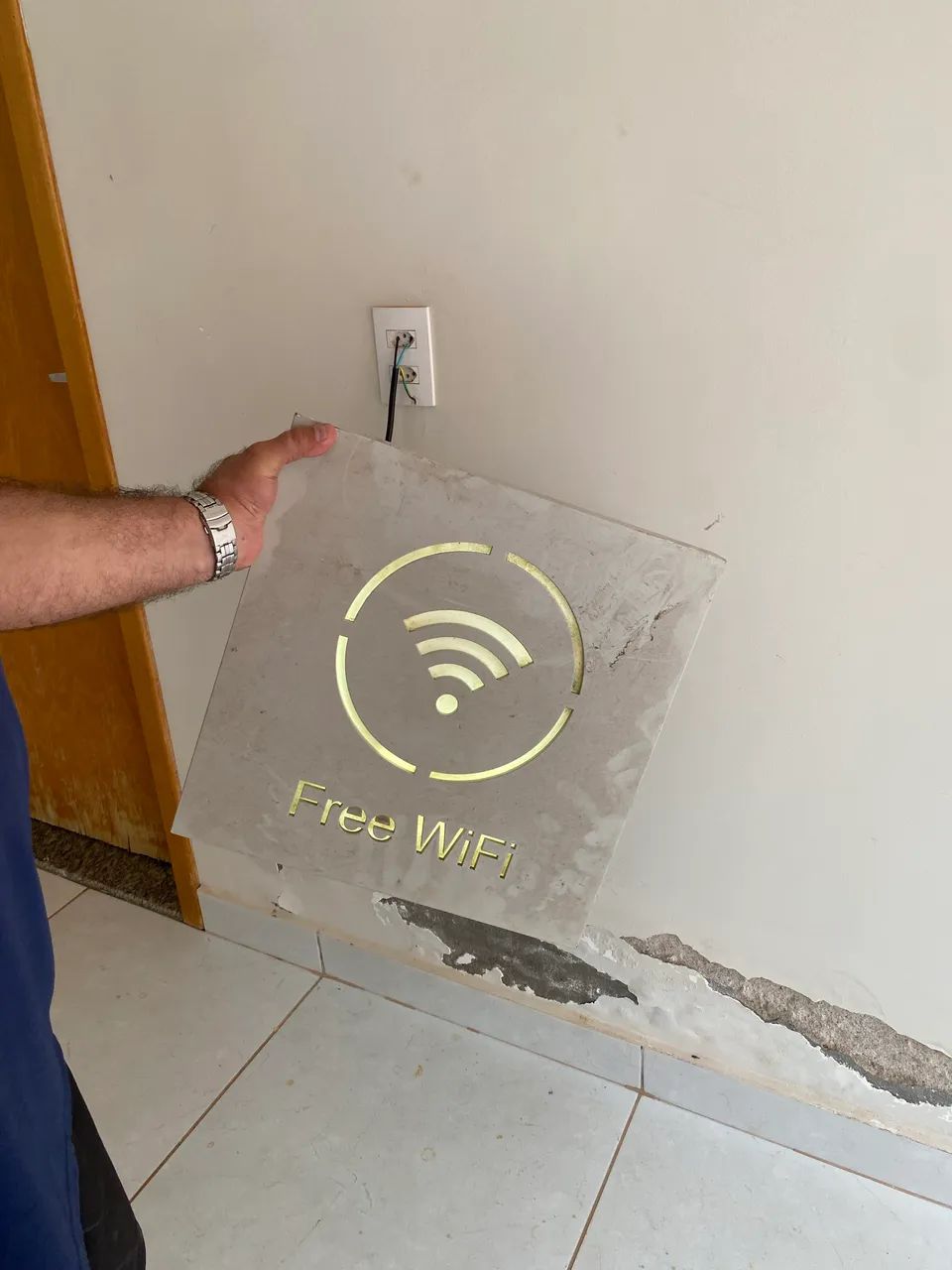Placa para lojas Sinal Wi-Fi