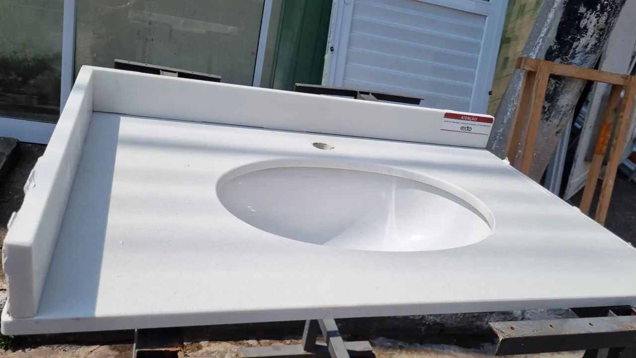 Pia Quartzo branco 80x52