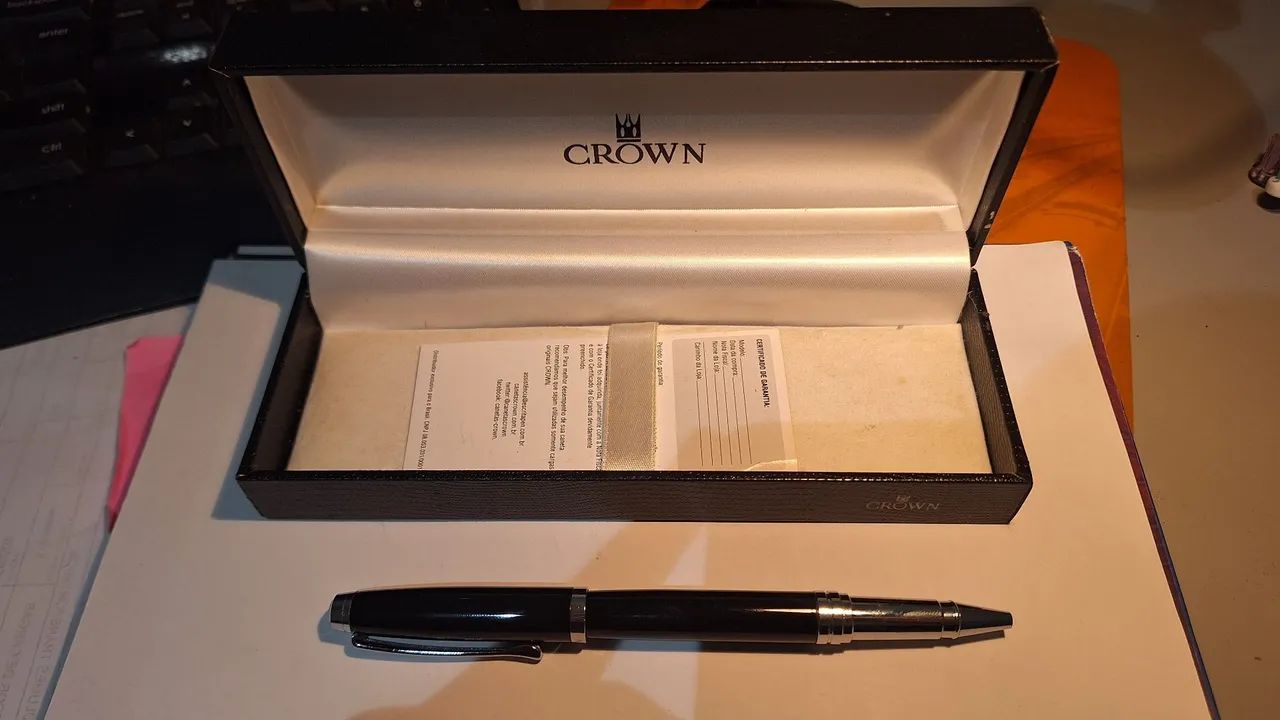 Caneta Crown Rollerball sem refil - Acompanha Case - Foto 3