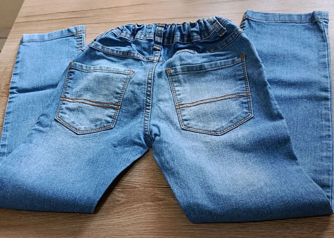 Calça jeans infantil masculino conservada 6 anos  - Foto 2