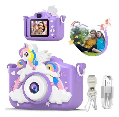 Mini câmera infantil unicórnio 