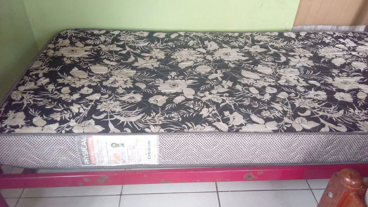 Cama em tubular solteiro+colchão espuma - Foto 3