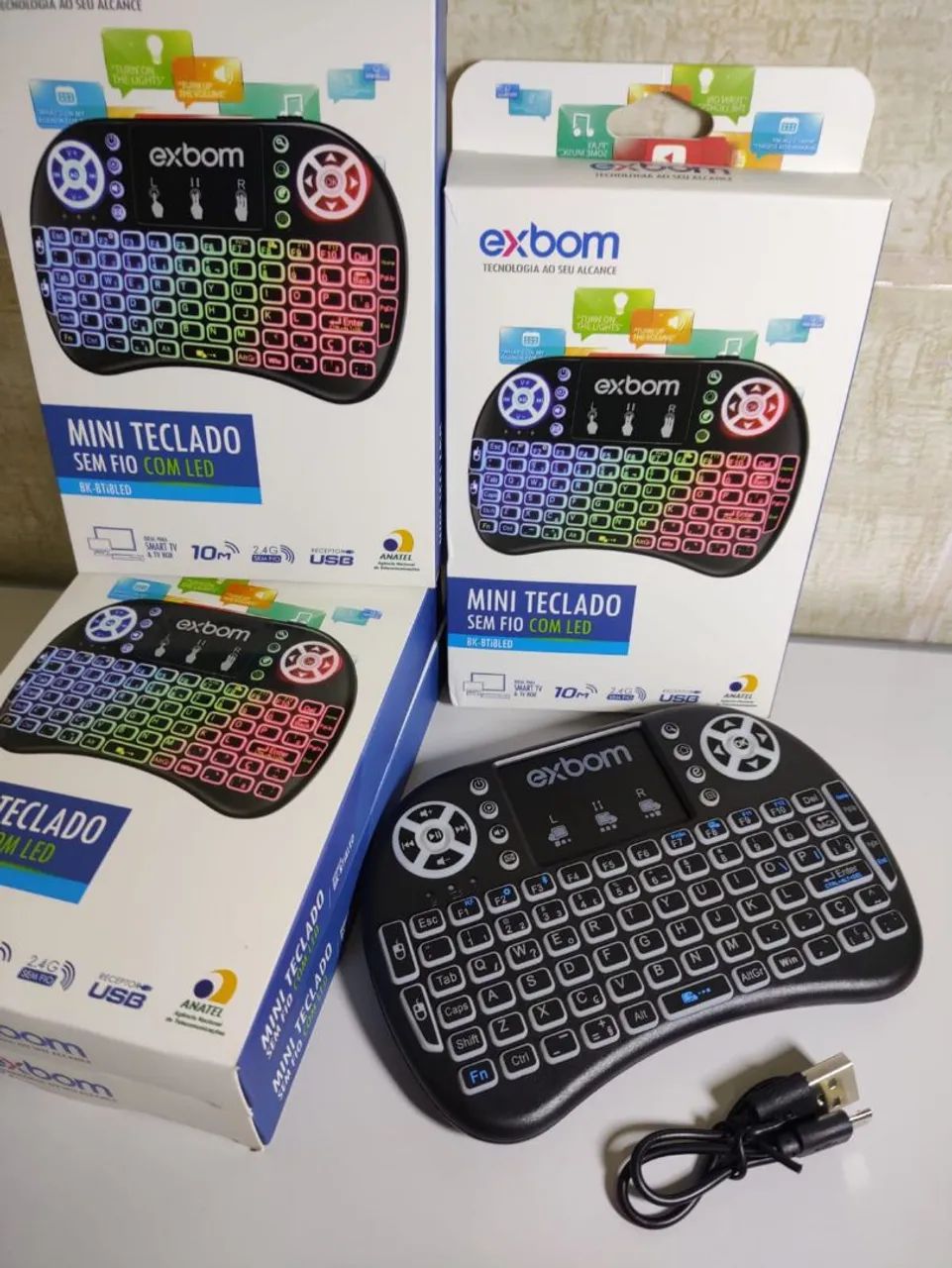 Vendo tecladinho de LED multiuso e multicolor Wireless 2.4G - Foto 4
