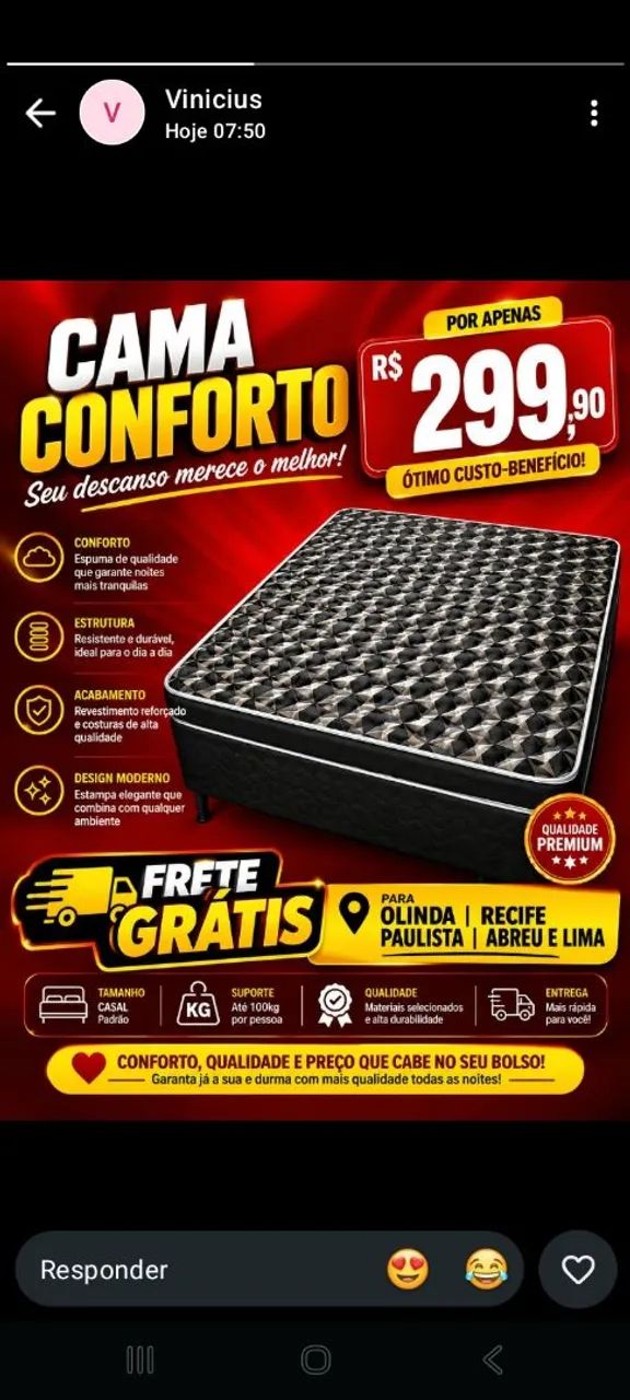 Cama casal box..