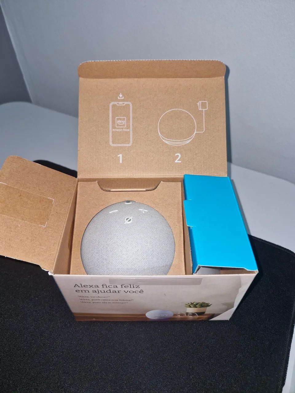 Alexa Echo Dot com relógio- Branco - Foto 2