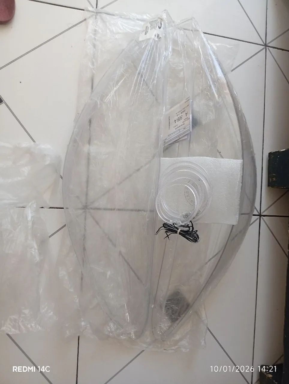 Lente farol par Peugeot 207 + Olho de Anjo duplo. Novo.. - Foto 3