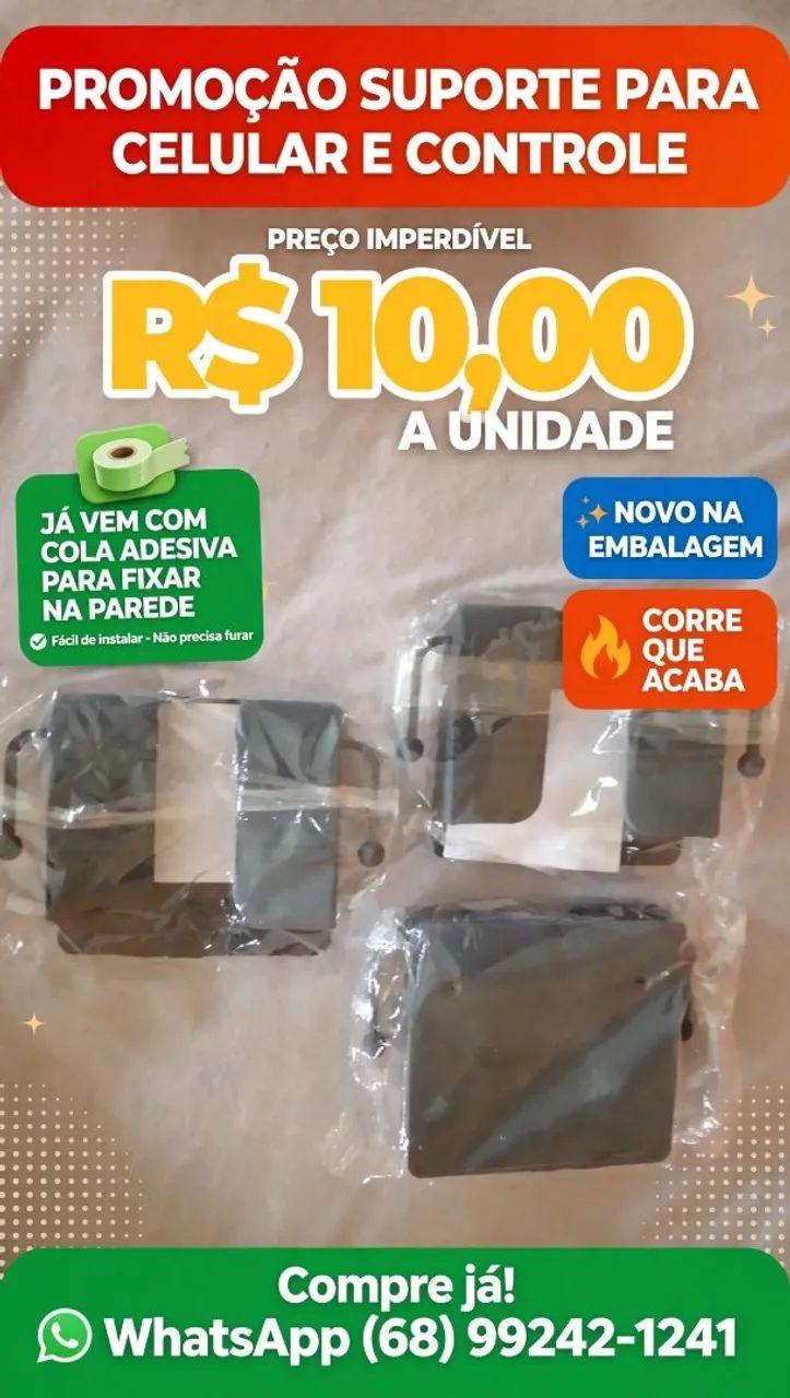 Suporte para celular, controle etc.