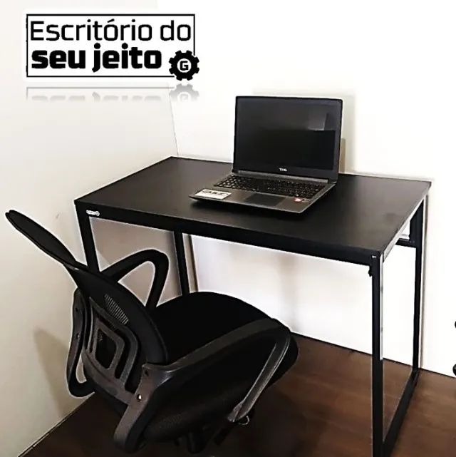Mesa de Escritório Reforçada 1m NOVA Industrial Multiuso para Computador Notebook Estudo - Foto 2