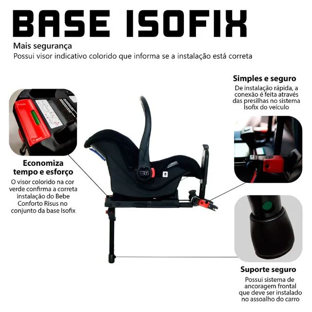 Base Isofix Para Bebê Conforto Abc Design Risus